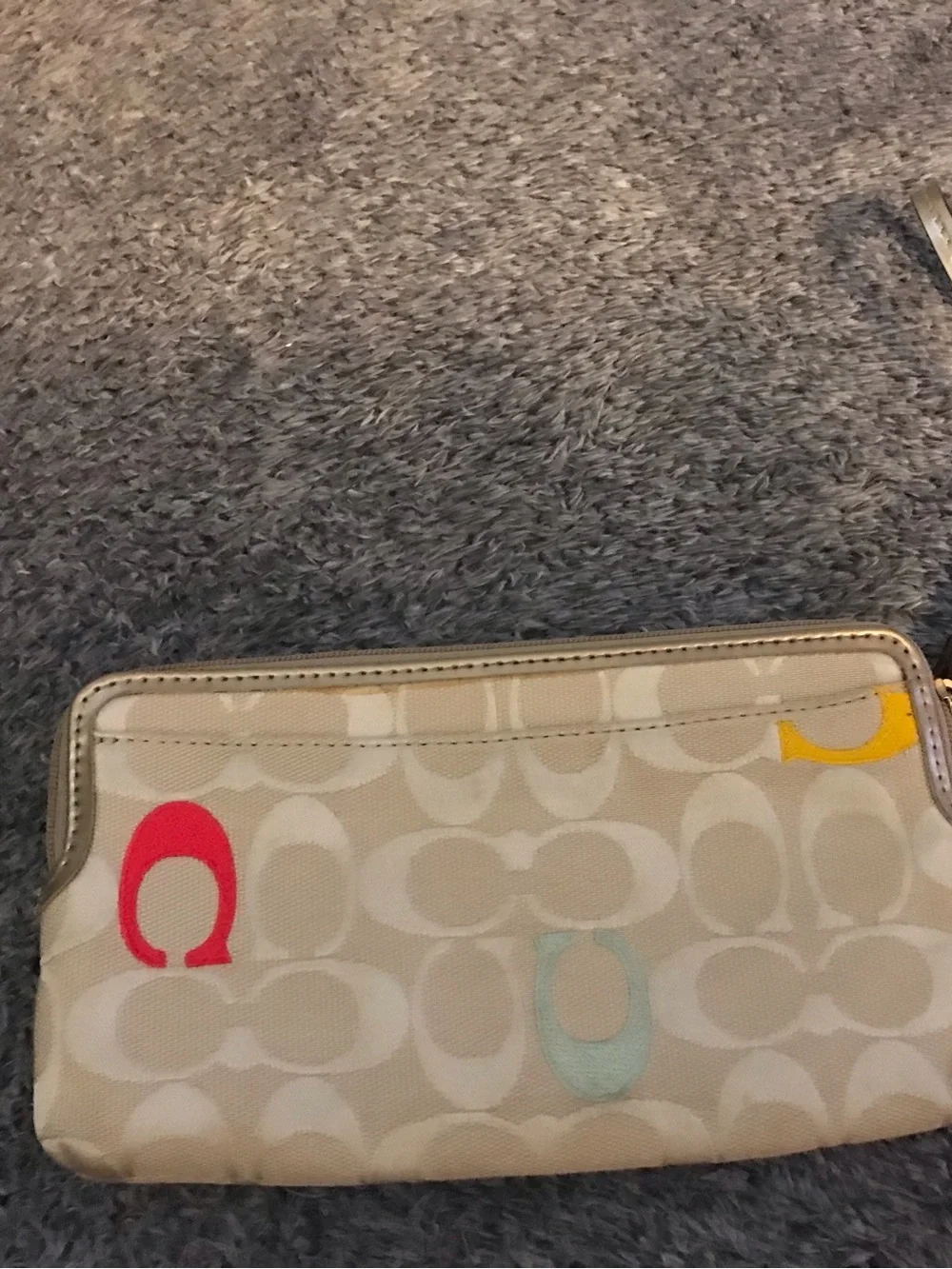 Coach Signature C Color Print Wristlet